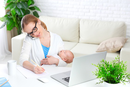 Working Mom with Baby
